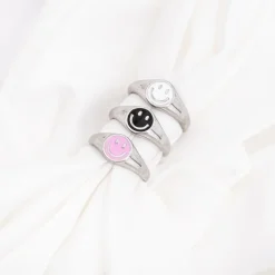 Finaste Smiley Ring Wit Best
