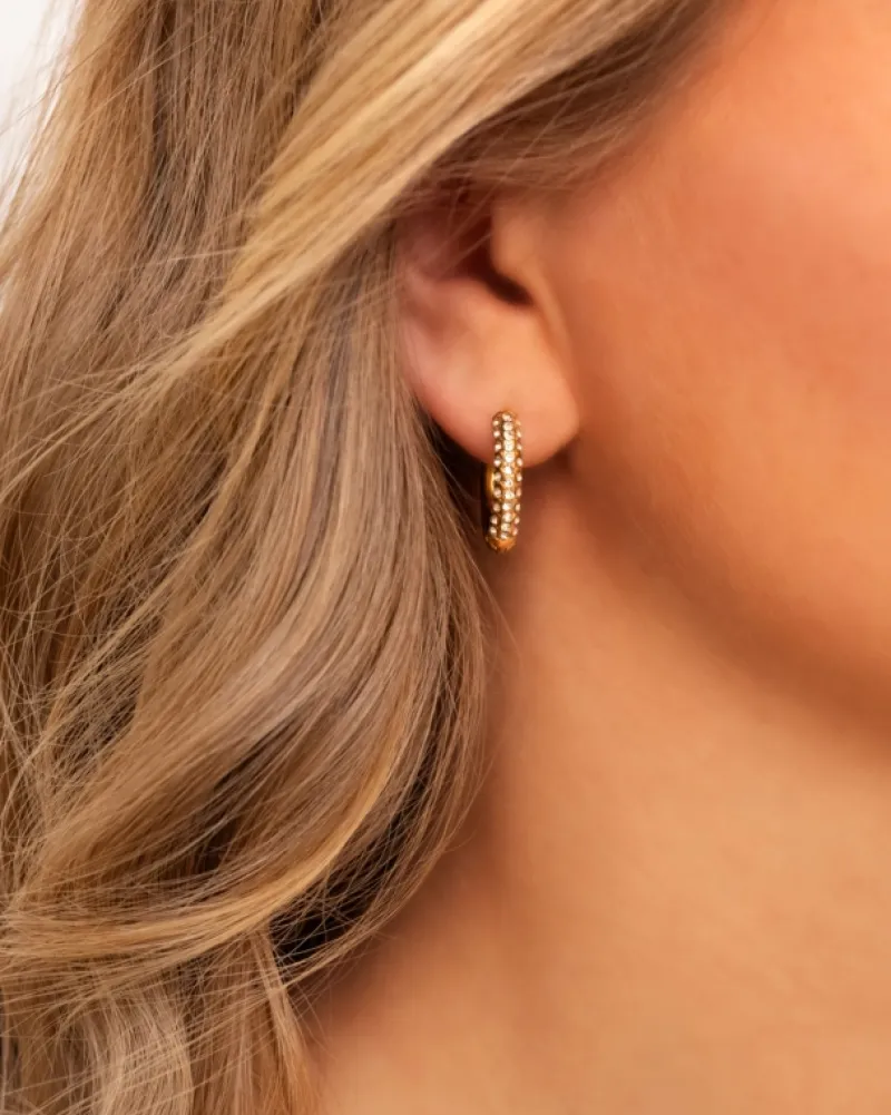 Finaste Sparkle hoops goldplated Sale