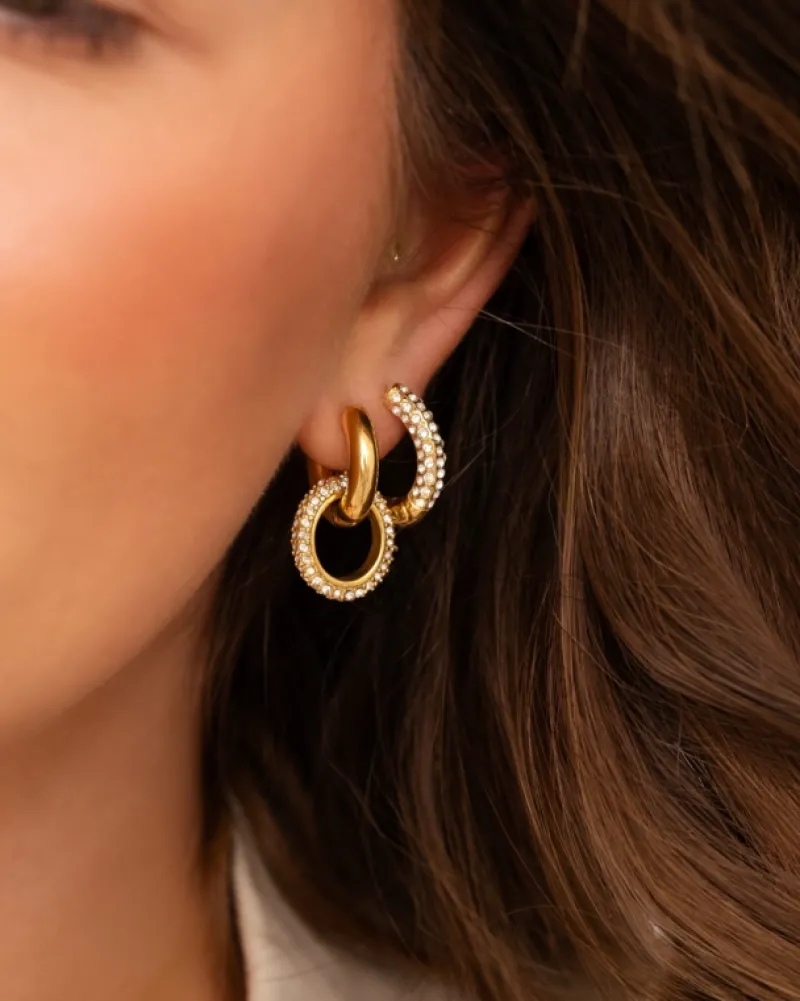 Finaste Sparkle hoops goldplated Sale