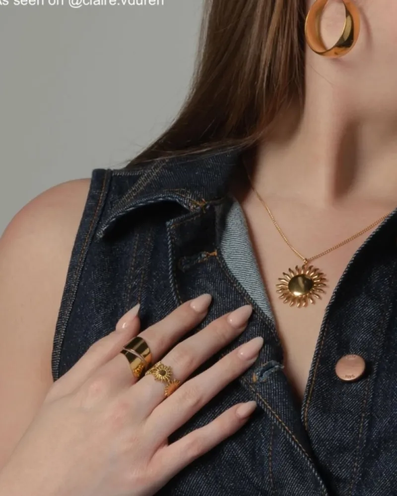 Finaste Statement hoops large goudkleurig Discount