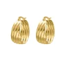 Finaste Statement hoops striped goudkleurig Fashion