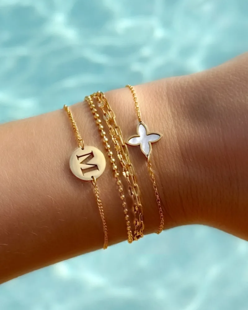 Finaste Statement initial armband goudkleurig Best
