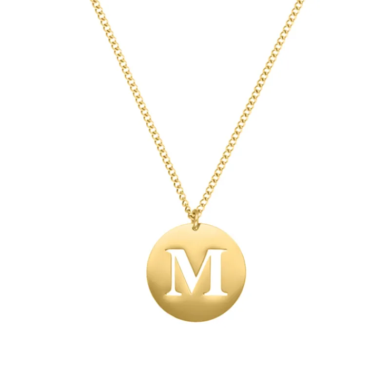 Finaste Statement initial ketting goudkleurig Outlet