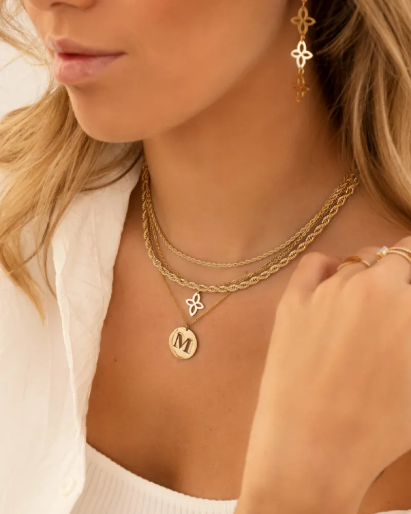 Finaste Statement initial ketting goudkleurig Outlet