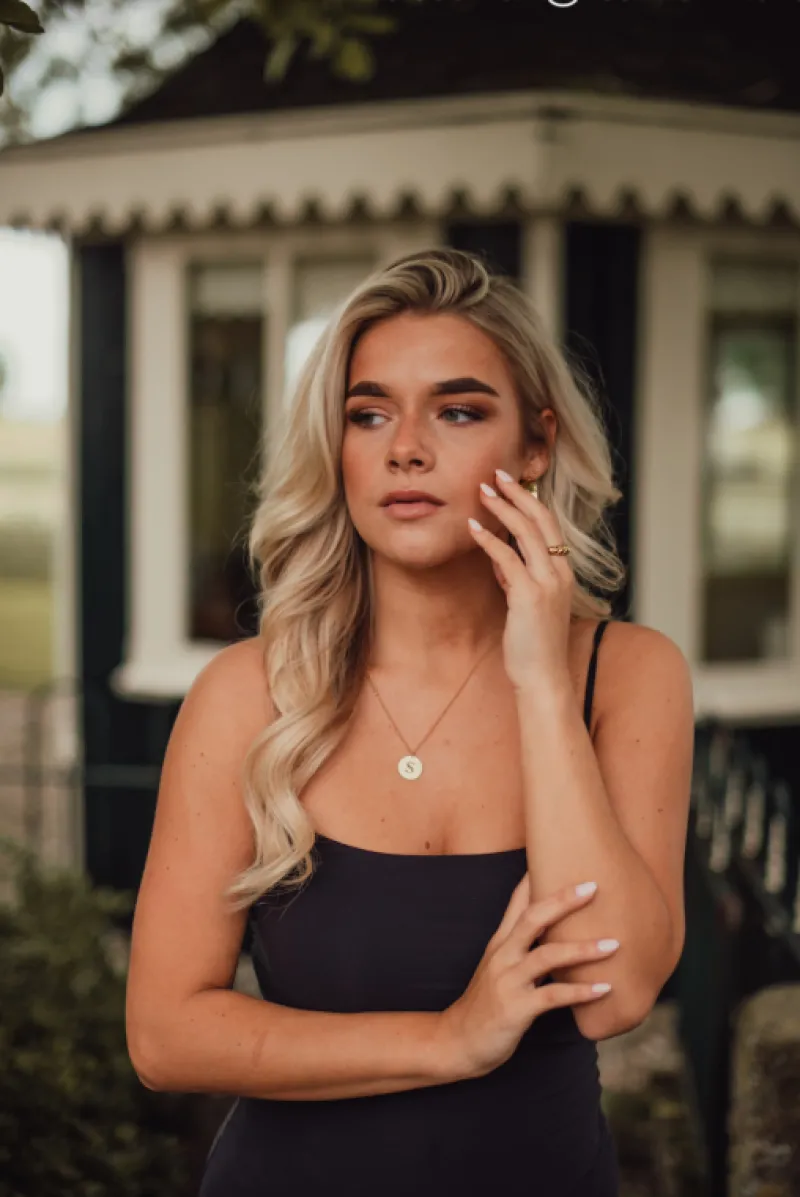 Finaste Statement initial ketting goudkleurig Outlet