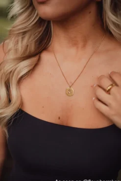 Finaste Statement initial ketting goudkleurig Outlet