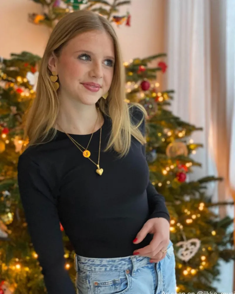 Finaste Statement initial ketting goudkleurig Outlet