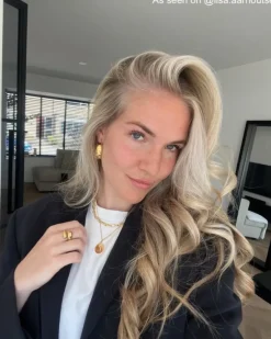 Finaste Statement initial ketting goudkleurig Outlet
