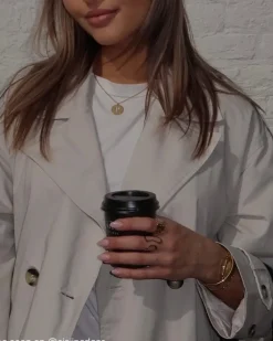 Finaste Statement initial ketting goudkleurig Outlet