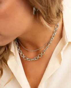 Finaste Statement necklace round chains Hot