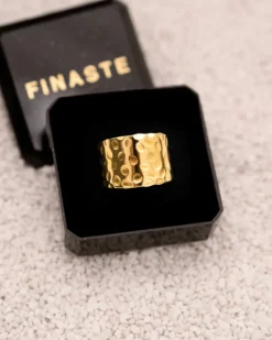 Finaste Statement ring dots verstelbaar goudkleurig New