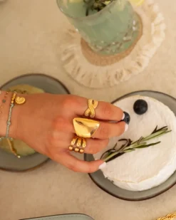Finaste Statement ring goudkleurig Clearance