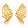 Finaste Statement schelp oorbellen goudkleurig Outlet