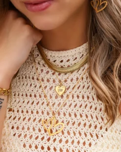 Finaste Statement snake chain necklace goldplated Hot