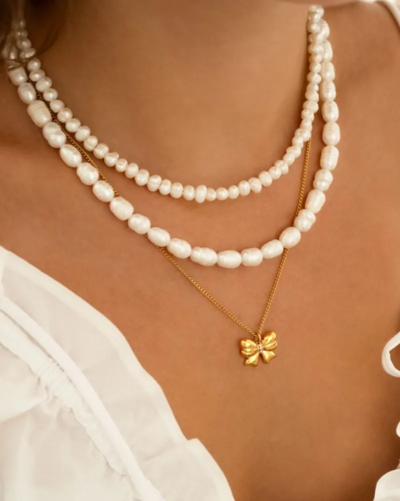 Finaste Strik ketting goudkleurig Clearance