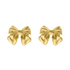 Finaste Strik oorbellen kleur goud Fashion