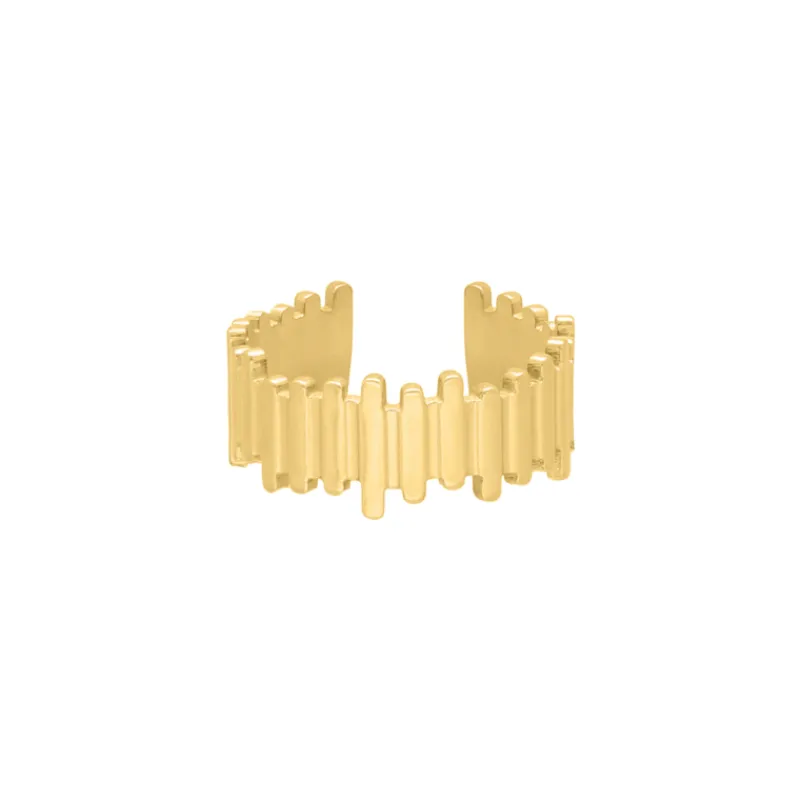 Finaste Stripes ring verstelbaar goudkleurig Hot