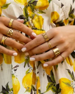 Finaste Stripes ring verstelbaar goudkleurig Hot