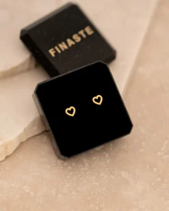 Finaste Stud oorbellen open hearts goudkleurig Outlet