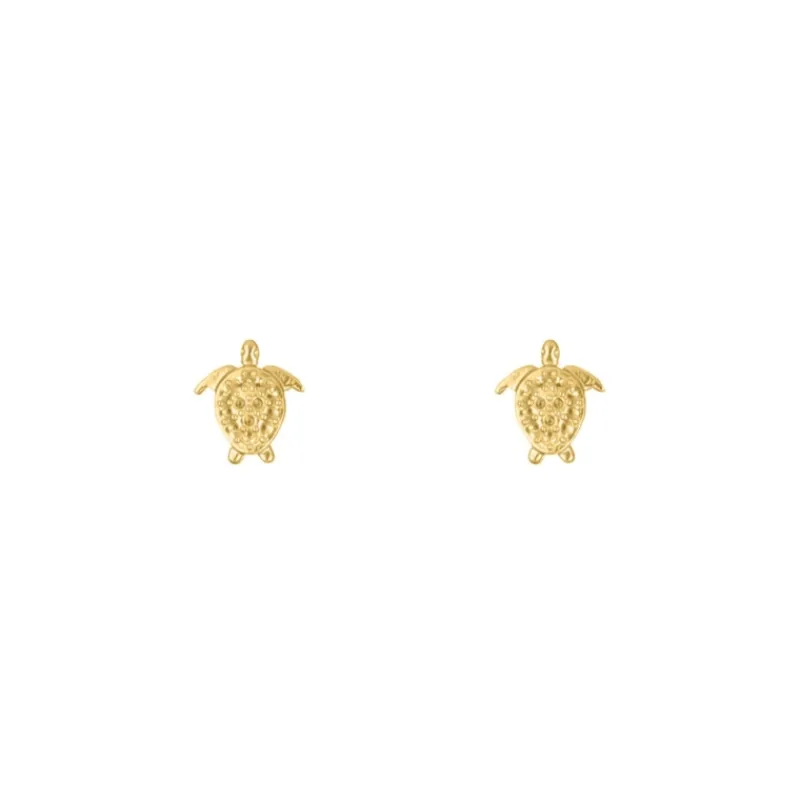 Finaste Stud oorbellen schildpad goudkleurig Clearance
