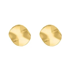 Finaste Stud oorbellen statement round goudkleurig Discount