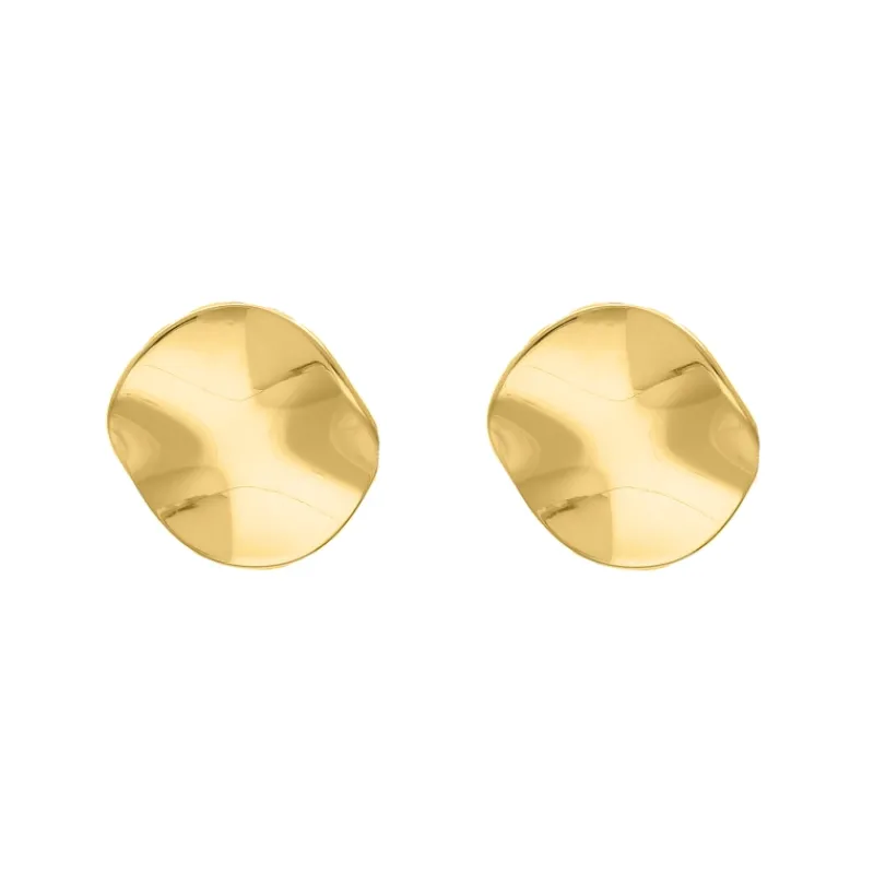 Finaste Stud oorbellen statement round goudkleurig Discount