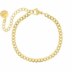 Finaste Subtiel plat schakelarmbandje goud kleurig Clearance