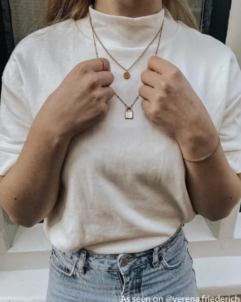 Finaste Subtiel plat schakelarmbandje goud kleurig Clearance