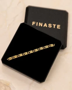 Finaste Swirl chain enkelbandje goudkleurig Fashion