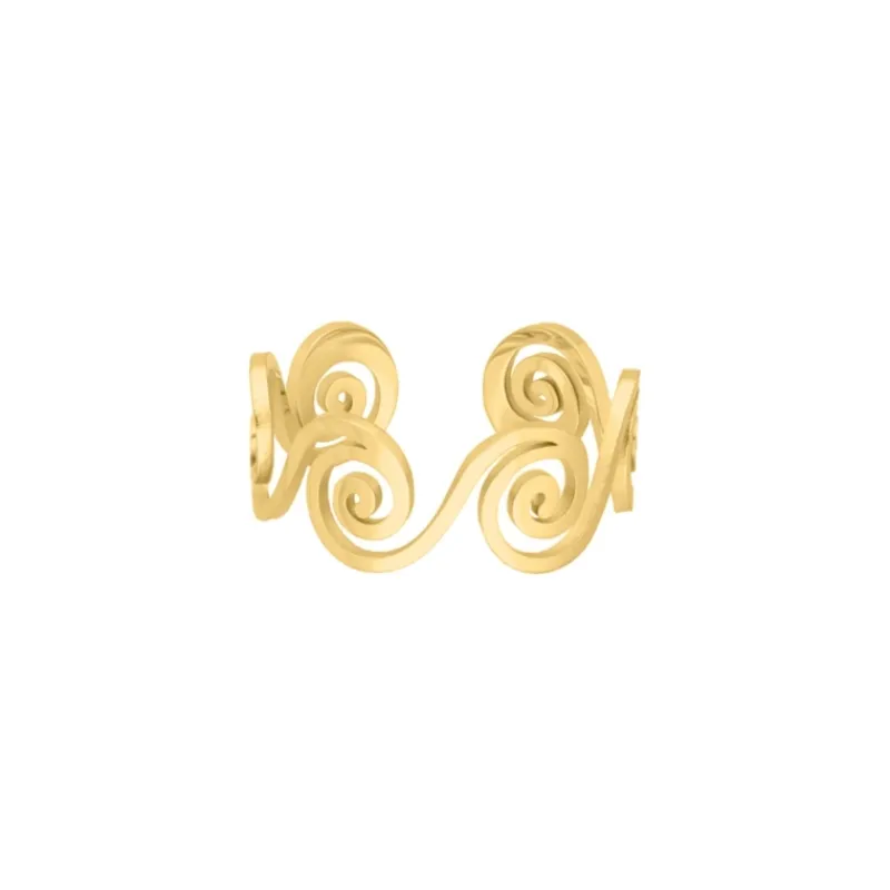 Finaste Swirl ring goudkleurig Online