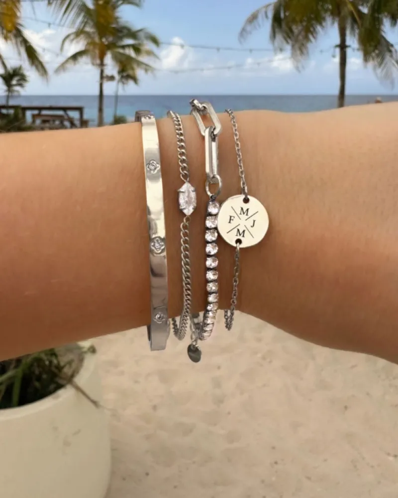 Finaste Tennis armband met schakels Outlet