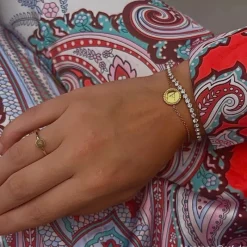 Finaste Tennis bracelet goud kleurig Best