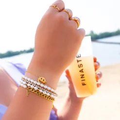 Finaste Tennis bracelet goud kleurig Best