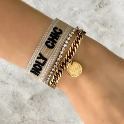 Finaste Tennis bracelet goud kleurig Best