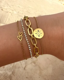 Finaste Tennis Bracelet Minimalistisch Goldplated Outlet