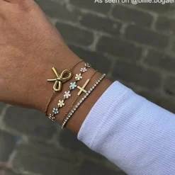 Finaste Tennis Bracelet Minimalistisch Goldplated Outlet