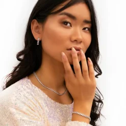 Finaste Tennis earrings oval Sale