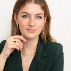 Finaste Tennis necklace goud kleurig Hot