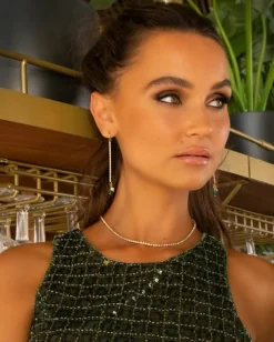 Finaste Tennis necklace goud kleurig Hot