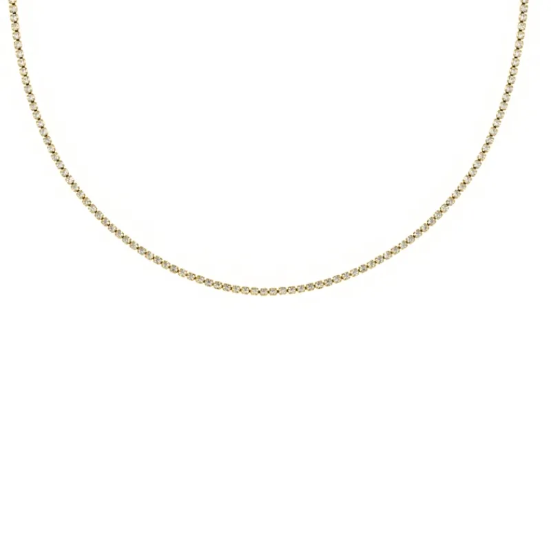 Finaste Tennis necklace minimalistisch goldplated Online
