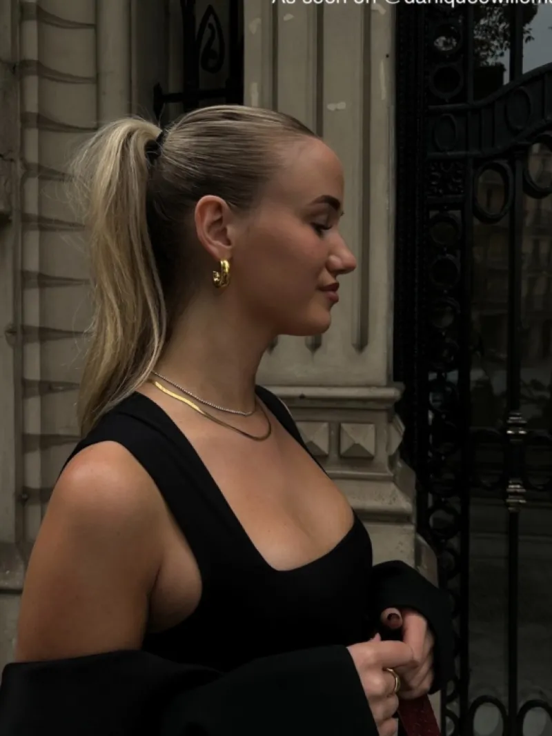 Finaste Tennis necklace minimalistisch goldplated Online
