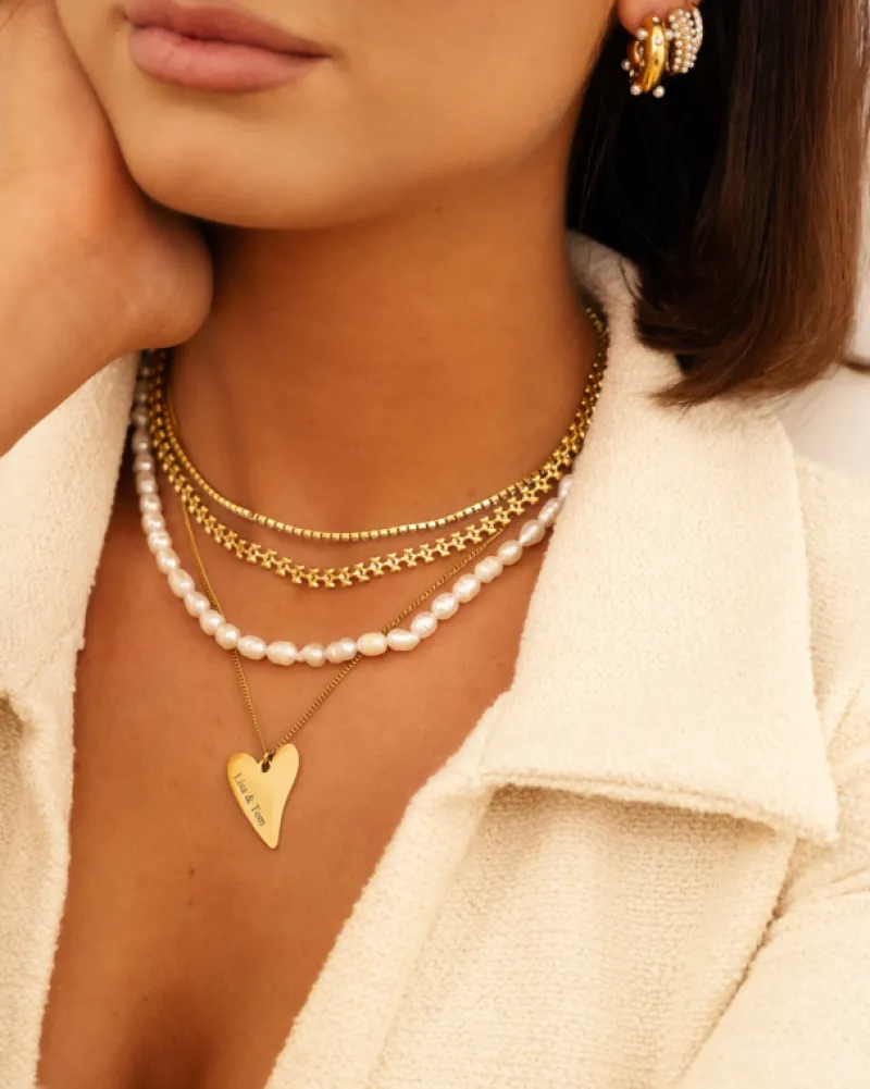 Finaste Tennis necklace minimalistisch goldplated Online