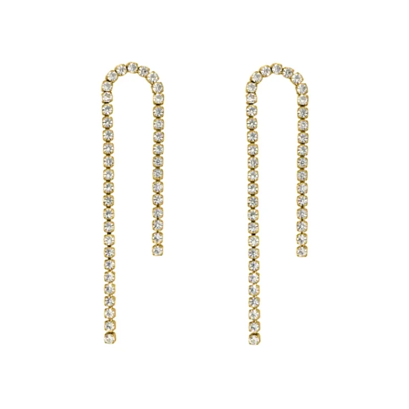 Finaste Tennis Party Earrings Goldplated Fashion