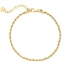 Finaste Treasure twist enkelbandje goudkleurig New