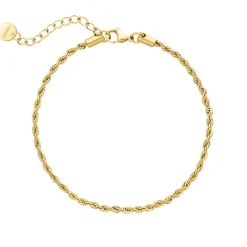 Finaste Treasure twist enkelbandje goudkleurig New