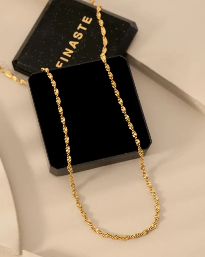 Finaste Trending influencer ketting goudkleurig Clearance