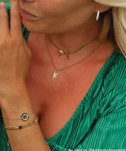 Finaste Trendy bow necklace goudkleurig Discount