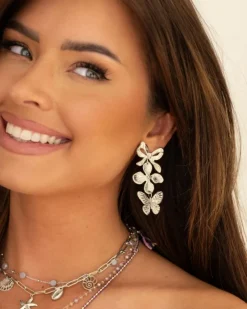 Finaste Triple charm earrings Fashion