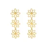 Finaste Triple flower earrings goldplated Online