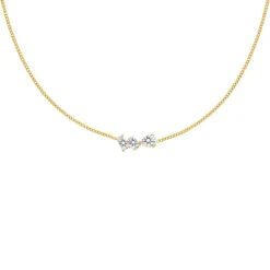 Finaste Triple gem necklace goldplated Online